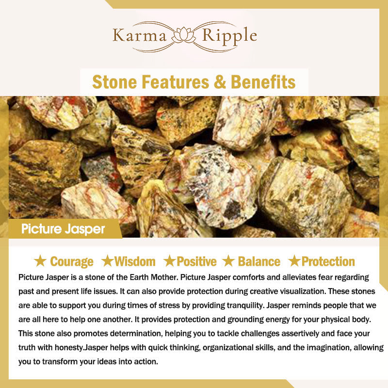 KarmaRipple's Picture Jasper Positive Beadwork String Bracelet p13