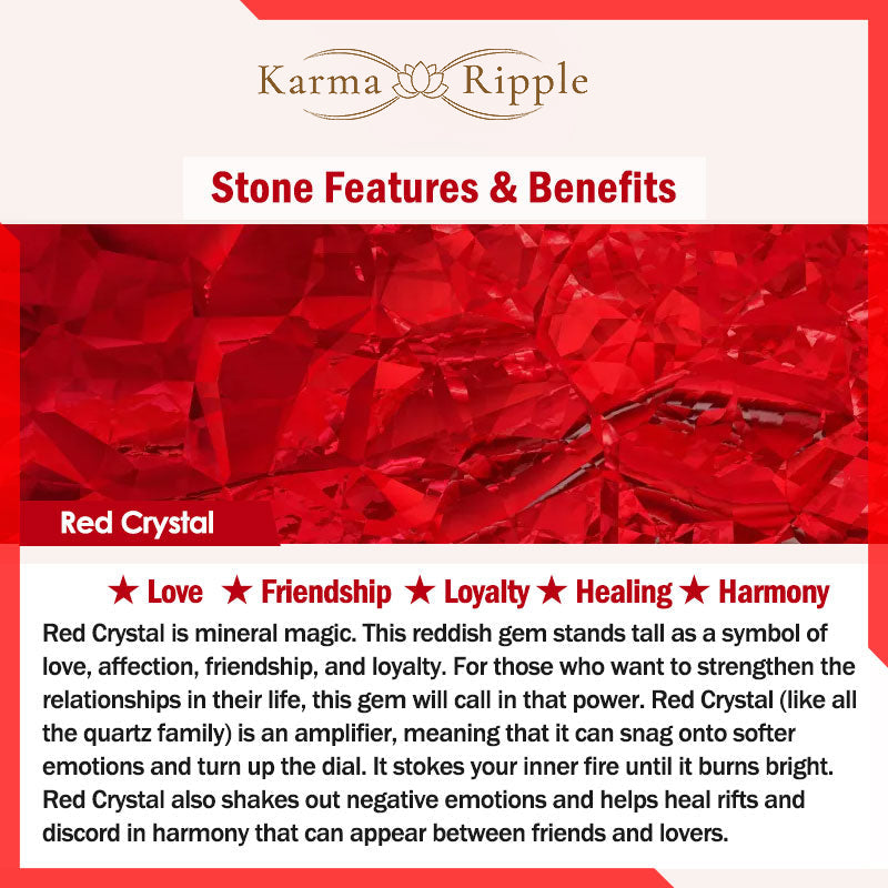 KarmaRipple's Amethyst Green Gemstone Red Gemstone Cat Balance Bracelet p22