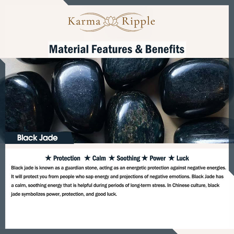 KarmaRipple's 925 Sterling Silver Authentic Black Jade Kwan Yin Avalokitesvara Wealth Pendant Necklace p12