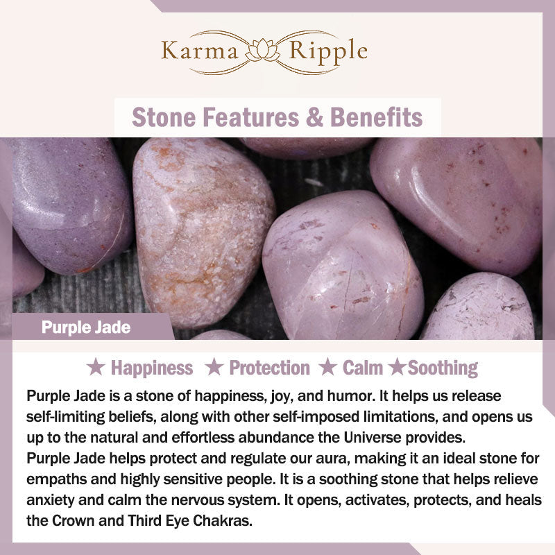 KarmaRipple's Authentic Purple Jade Soothing Protection Bracelet Bangle p7