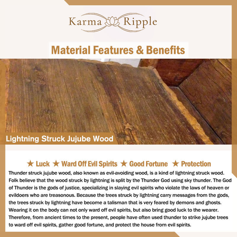 KarmaRipple's Authentic Lightning Struck Jujube Wood PiXiu Bronze Coin Good Fortune Pendant Necklace p13