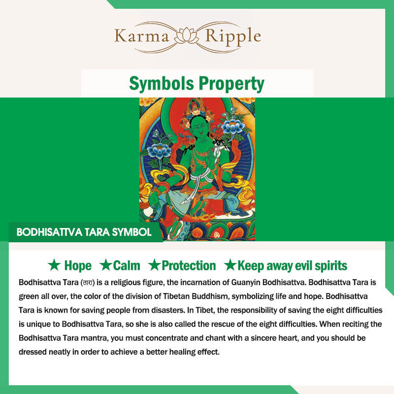 KarmaRipple's 925 Sterling Silver Green Tara Double Dorje Vajra Protection Pendant Necklace p7