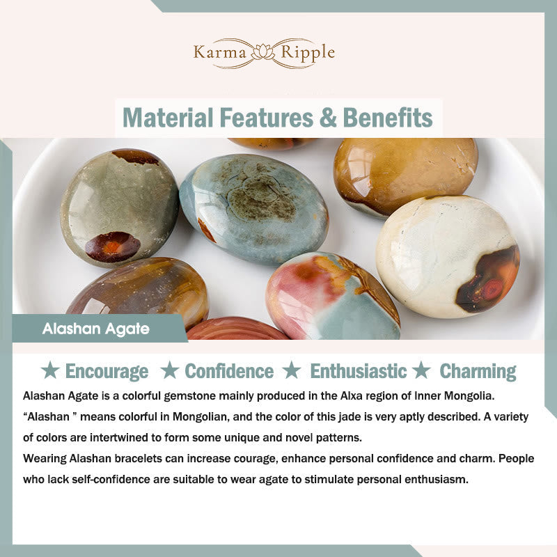 KarmaRipple's 3Pcs Authentic Gemstone Stone Inner Peace Spiritual Bracelet p2