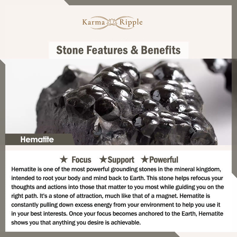 KarmaRipple's Tiger Eye Lava Rock Black Onyx Lazurite Hematite Bead Positive Leather Bracelet p18