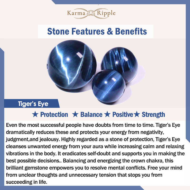 KarmaRipple's Tiger Eye Lava Rock Black Onyx Lazurite Hematite Bead Positive Leather Bracelet p19