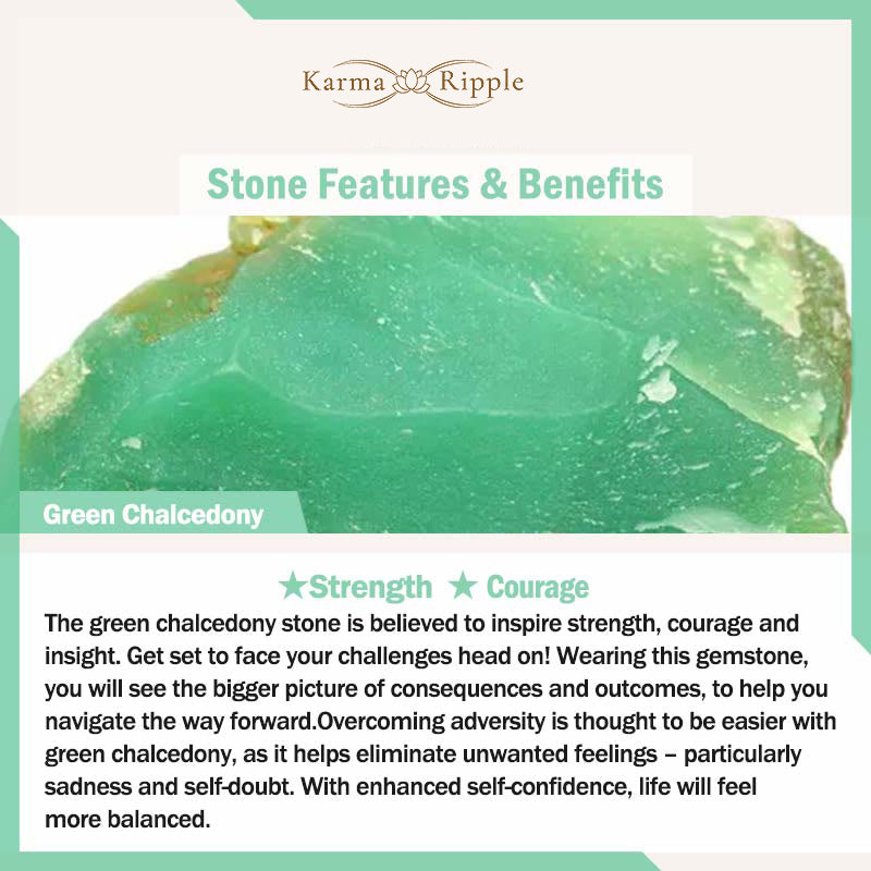 KarmaRipple's Authentic Green Chalcedony Pearl Butterfly Courage Strength Bracelet p6