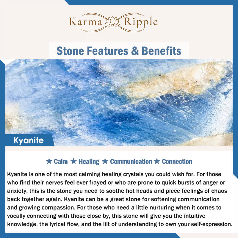KarmaRipple's Authentic Kyanite Balancing Communication Bracelet p7