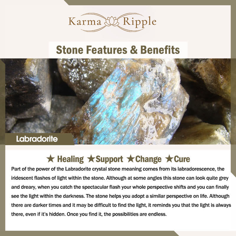 KarmaRipple's Labradorite Support Balancing Beaded Pendant Necklace p5