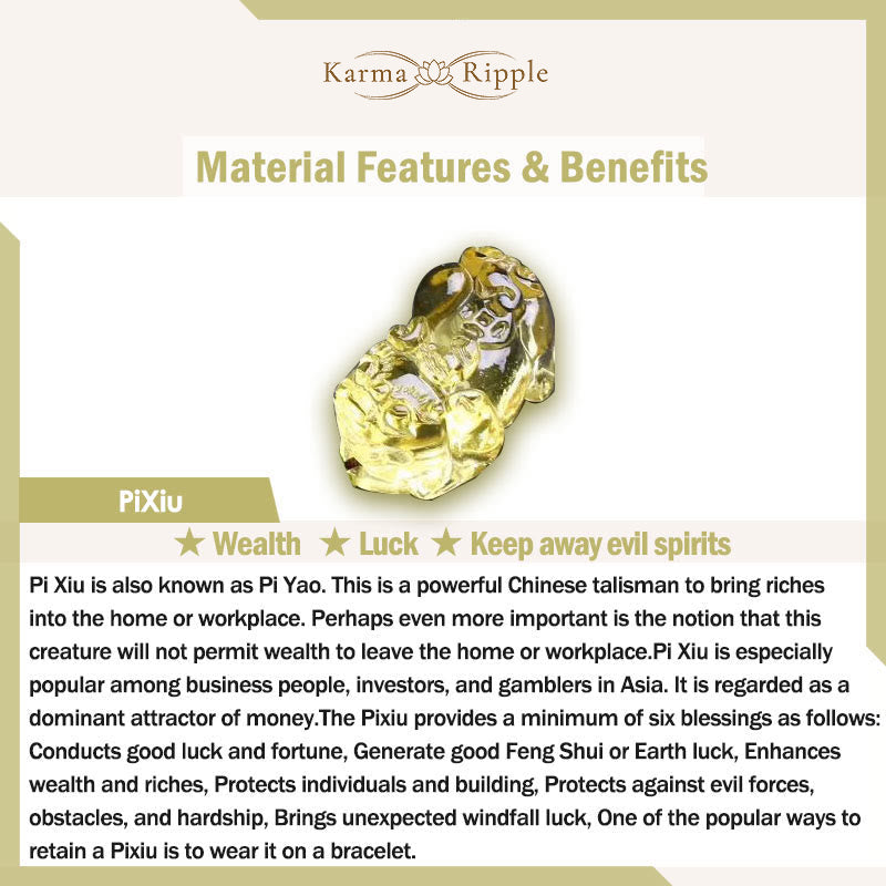 KarmaRipple's Authentic Citrine PiXiu Bronze Coin Protection Bracelet p7