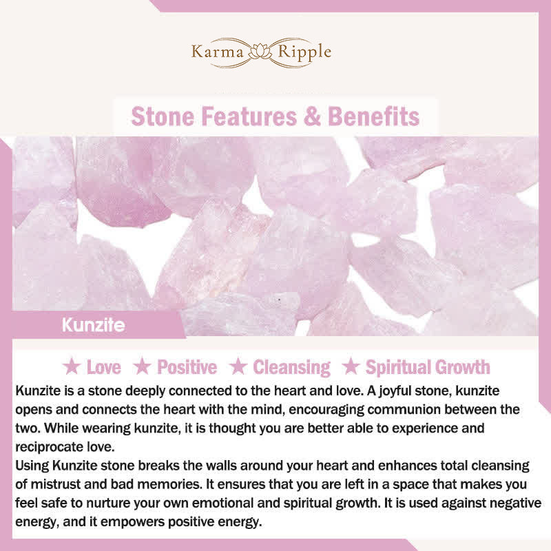 KarmaRipple's Authentic Kunzite Love Spiritual Growth Bracelet p6