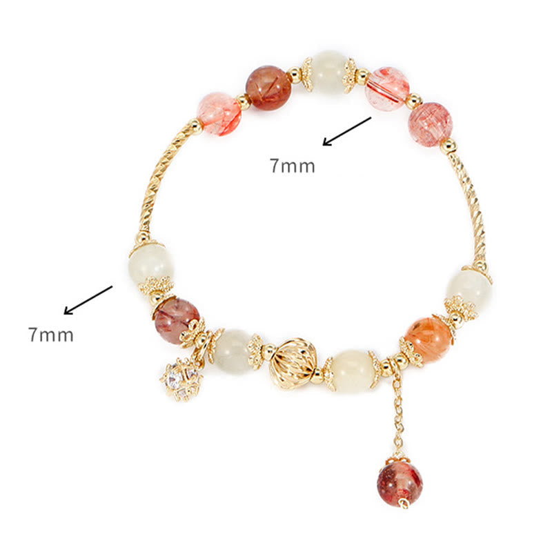 KarmaRipple's Colorful Rutilated Quartz Cat Eye Zircon Auspiciousness Bead Bracelet p10