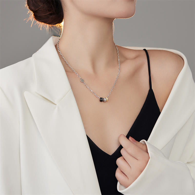 KarmaRipple's 925 Sterling Silver Retro Tang Dynasty Flower Design Fortune Energy Chain Pendant Necklace p4