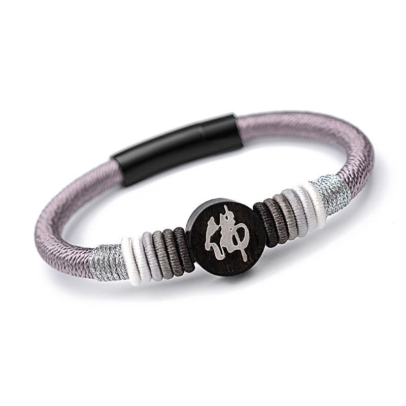 KarmaRipple's Buddha Character Ebony Handcrafted Rope Bracelet p11