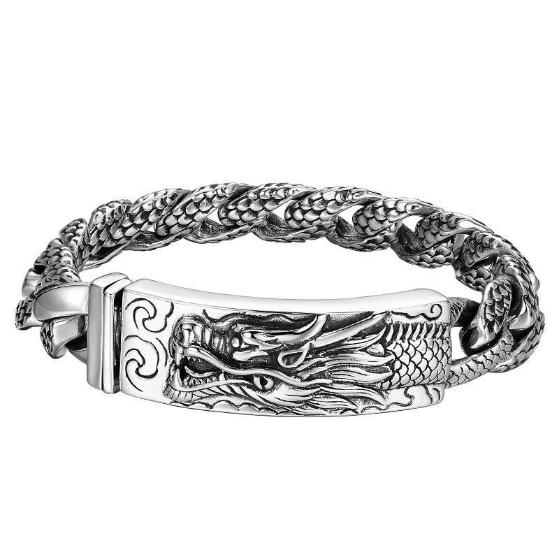 KarmaRipple's Retro Dragon Scale Pattern Engraved Protection Bracelet p14