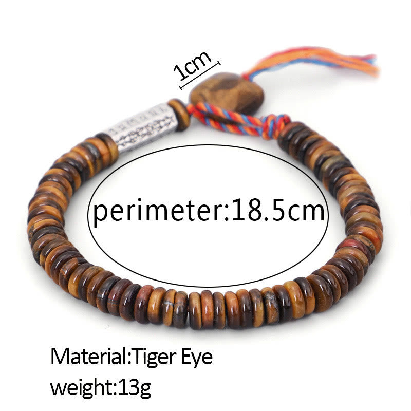 KarmaRipple's Tibetan Tiger Eye Om Mani Padme Hum Protection Power Bracelet p12