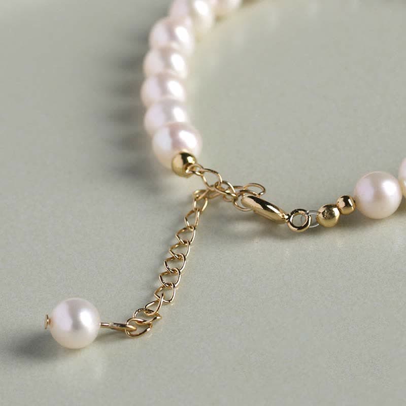 KarmaRipple's Authentic Pearl Hetian Jade Happiness Balancing Bead Bracelet p8