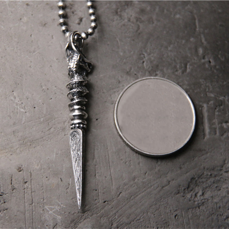 KarmaRipple's 925 Sterling Silver Year of the Dragon Design Dorje Vajra Protection Pendant Necklace p6