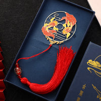 KarmaRipple's Gold Koi Fish Metal Brass Hollow Bookmark
