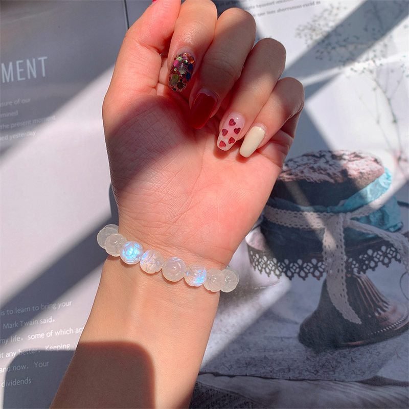 KarmaRipple's Authentic Moonstone Lotus Love Bracelet p4