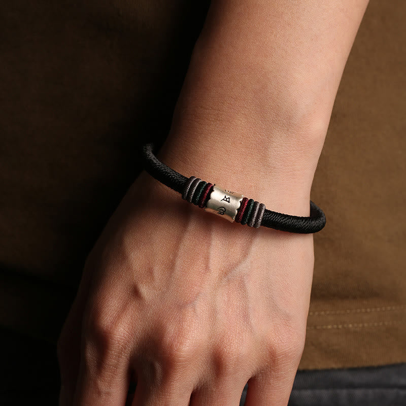 KarmaRipple's 999 Sterling Silver Om Mani Padme Hum Peace Magnetic Buckle Bracelet p9