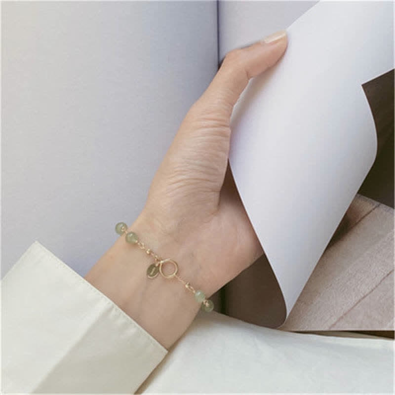 KarmaRipple's Unique Authentic Hetian Jade 14K Gold filled Fortune Beaded Bracelet p6