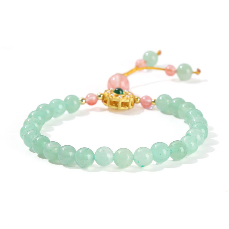 KarmaRipple's Green Aventurine Fortune Bead Tassel Bracelet p10