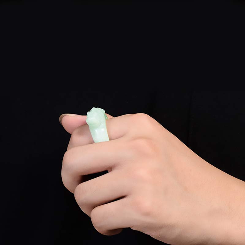 KarmaRipple's Fengshui Wealth Jade PiXiu Fortune Ring p4