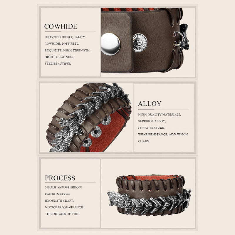 KarmaRipple's Dragon Leather Protection Weave Bracelet p8