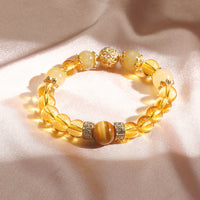 KarmaRipple's Citrine Generosity Prosperity Beaded Bracelet