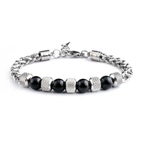 KarmaRipple's Black Onyx Tiger Eye Bead Courage Bracelet