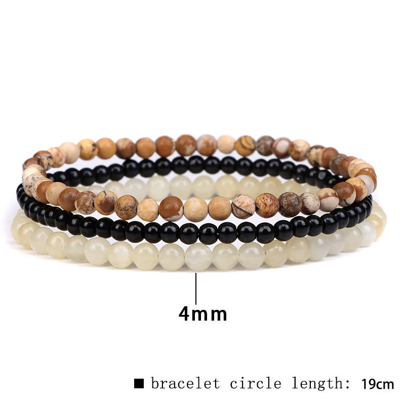 KarmaRipple's 3Pcs Authentic Gemstone Stone Inner Peace Spiritual Bracelet p21