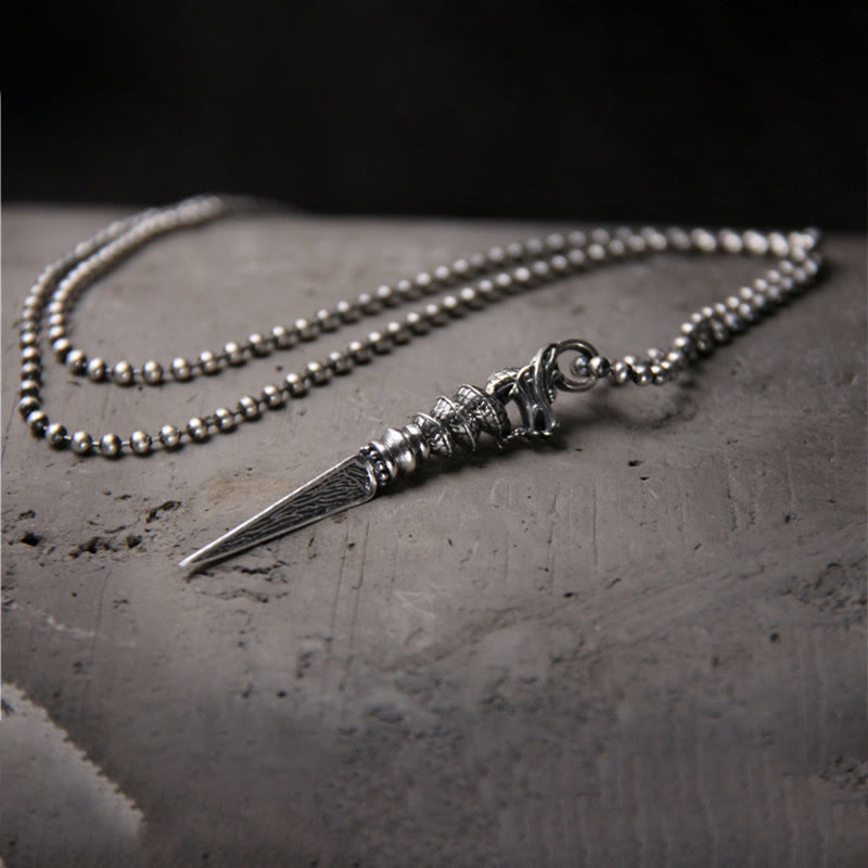 KarmaRipple's 925 Sterling Silver Year of the Dragon Design Dorje Vajra Protection Pendant Necklace p3