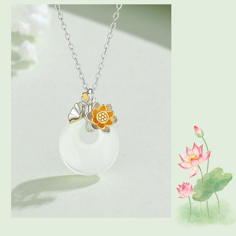 KarmaRipple's 925 Sterling Silver Round Chalcedony Twelve Months Flower Balance Pendant Necklace p20