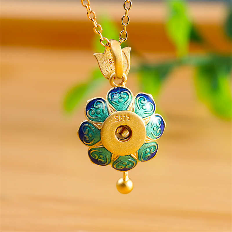 KarmaRipple's 925 Sterling Silver Tibet Lotus Prayer Wheel Red Agate Enlightenment Pendant Necklace p6