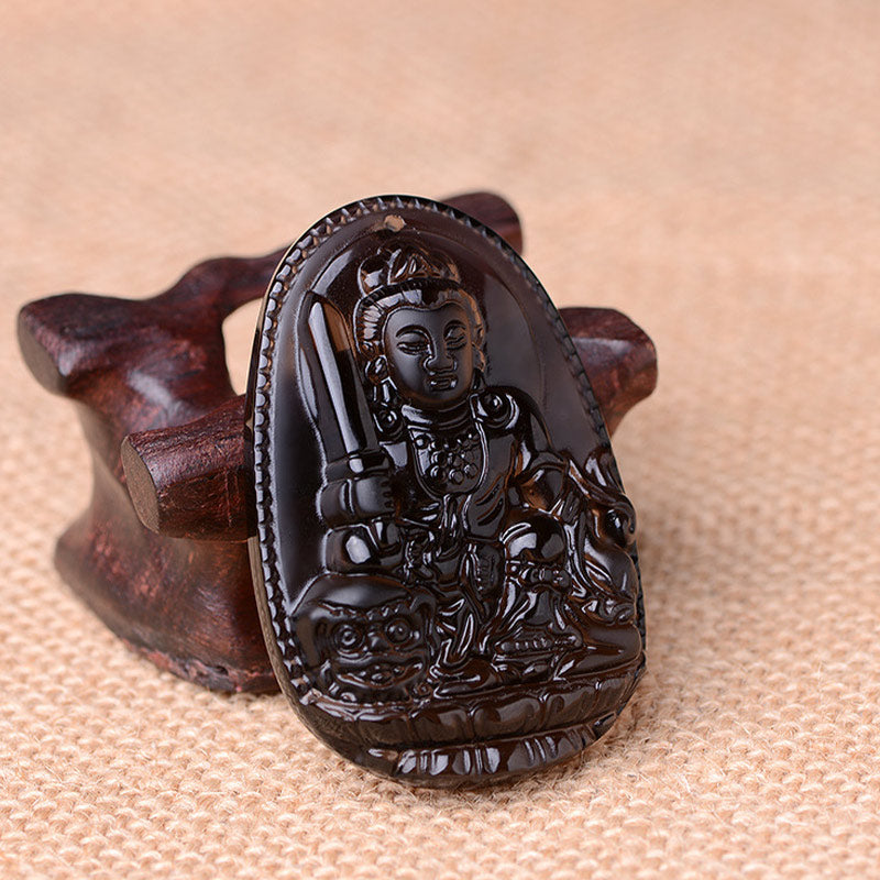 KarmaRipple's Chinese Zodiac Obsidian Protection Pendant p18