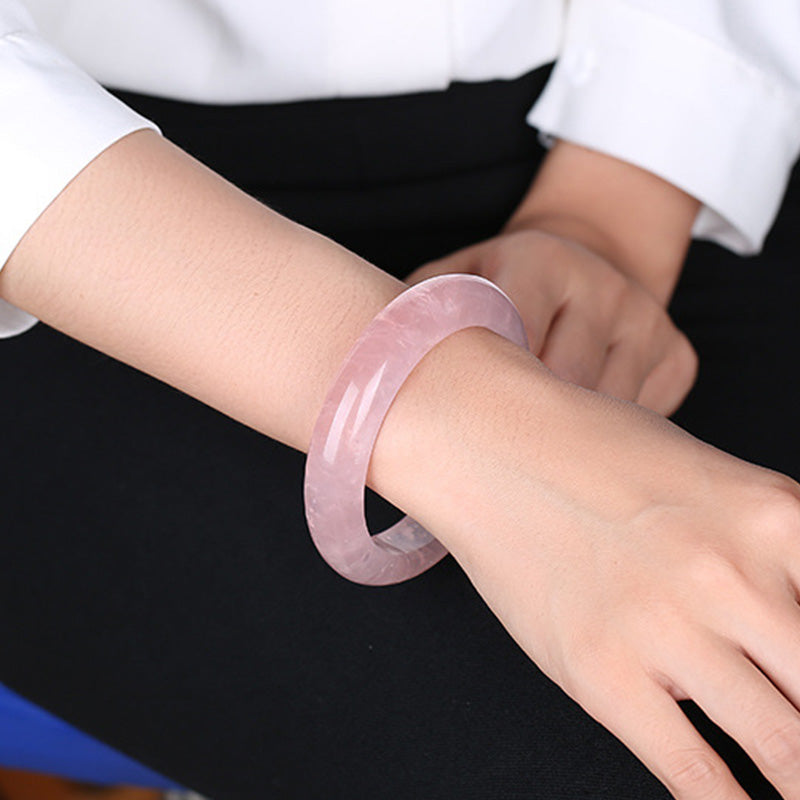 KarmaRipple's Authentic Rose Quartz Love Caring Bracelet Bangle p3