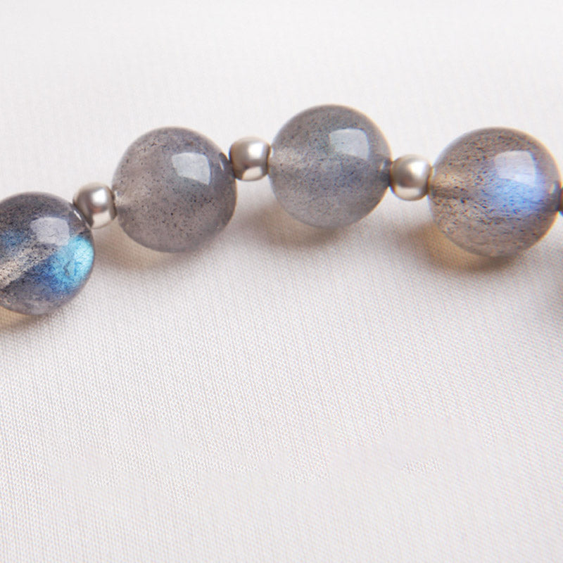 KarmaRipple's Moonstone Strawberry Quartz Flower Balancing Talisman Bracelet p8