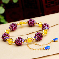 KarmaRipple's Tibetan Garnet Calm Bracelet