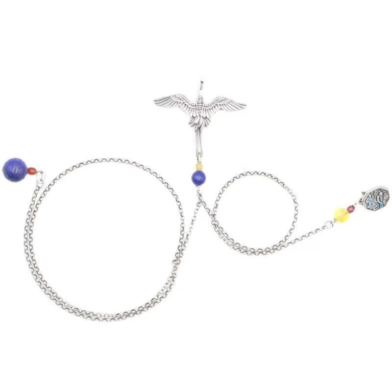 KarmaRipple's Vintage Crane Happiness Bronze Brooch p6