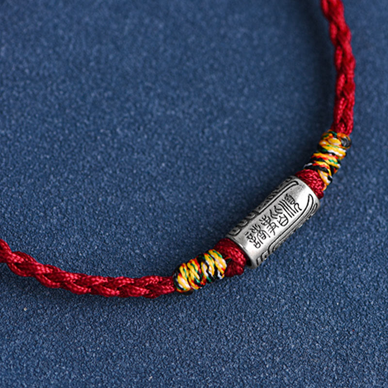 KarmaRipple's Handcrafted 925 Sterling Silver Everything Goes Well Design Protection Strength Bracelet Anklet ( p19