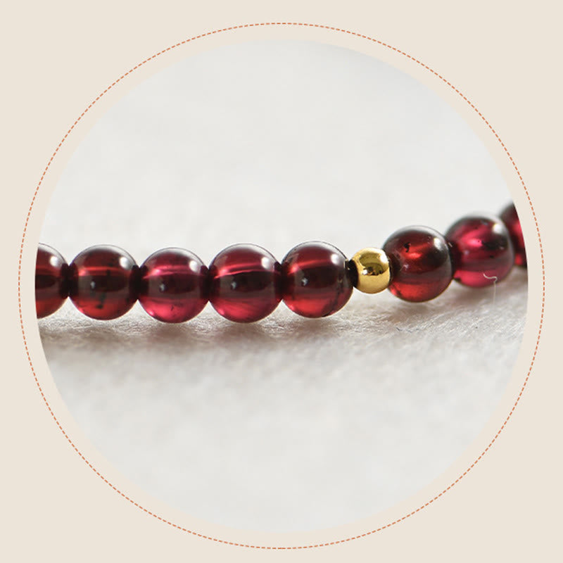 KarmaRipple's Authentic Garnet Golden Beadwork Stability Bracelet p6