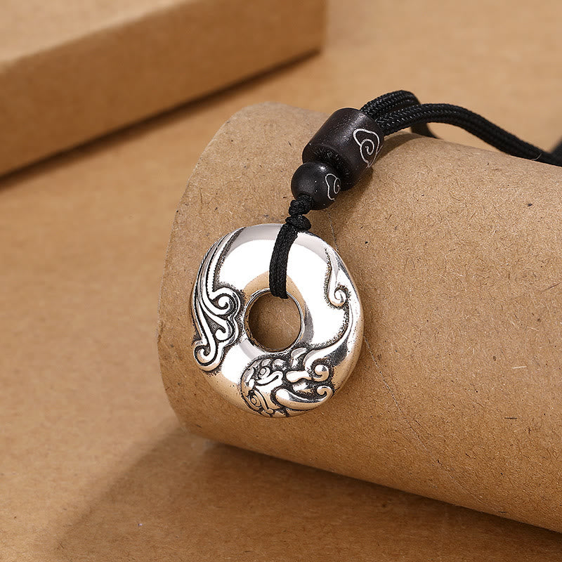 KarmaRipple's PiXiu Peace Buckle Bronze Wealth Pendant Necklace p2