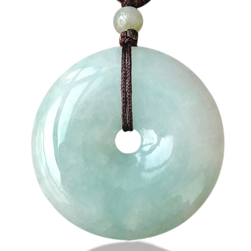KarmaRipple's Round Jade String Fortune Pendant Necklace p7