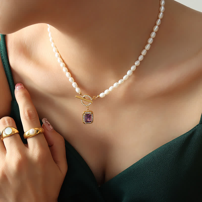 KarmaRipple's Pearl Zircon Wealth Talisman Pendant Necklace p8