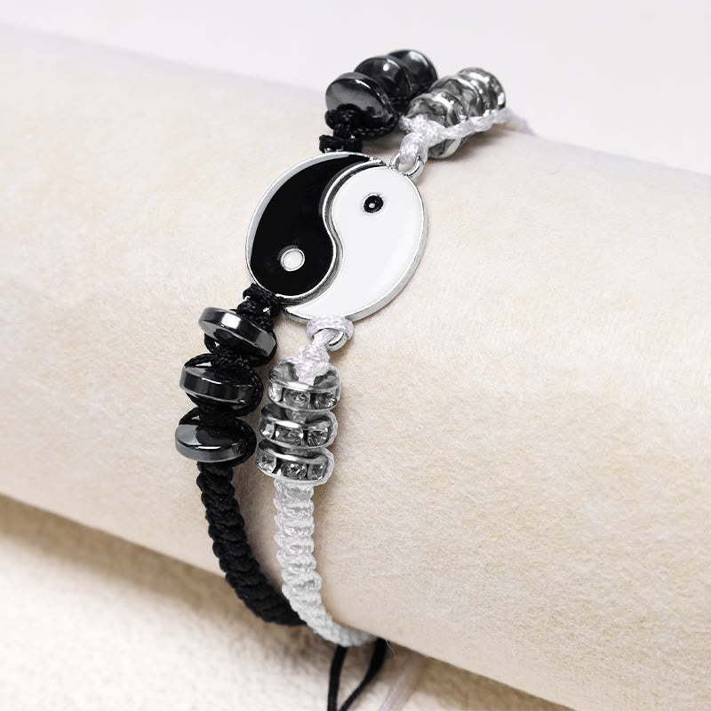 KarmaRipple's 2pcs Yin Yang Hematite Pair Bracelet p7