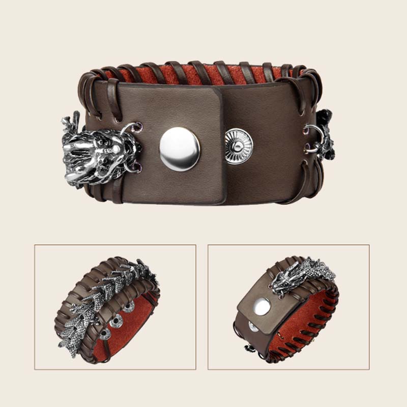 KarmaRipple's Dragon Leather Protection Weave Bracelet p7