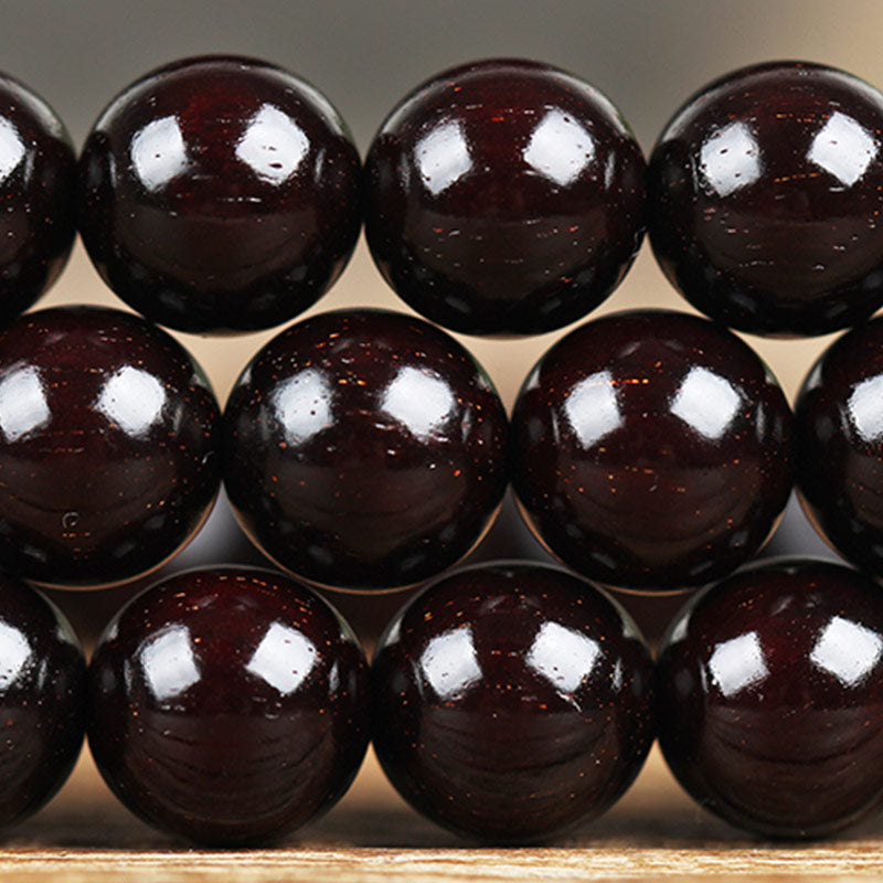 KarmaRipple's Gold Star Small Leaf Red Sandalwood Chinese Knotting Protection Bracelet p4