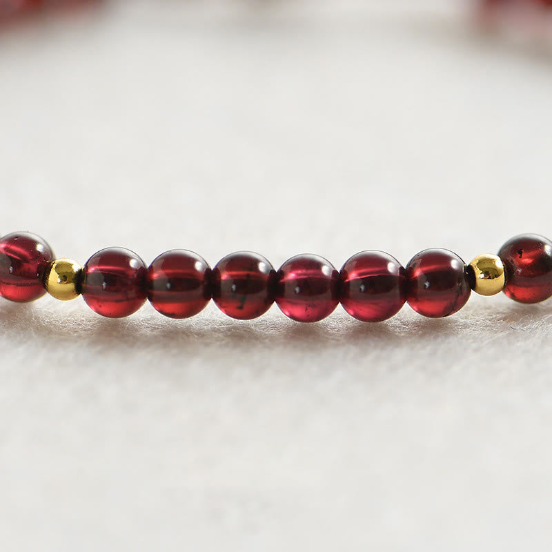 KarmaRipple's Authentic Garnet Golden Beadwork Stability Bracelet p4
