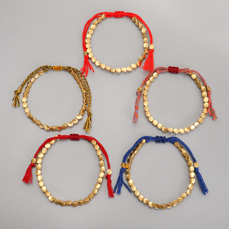 KarmaRipple's Tibetan Bronze Beadwork Balancing Fortune Bracelet p12
