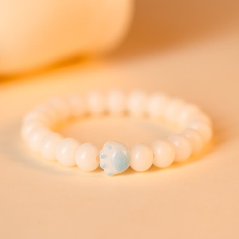 KarmaRipple's Authentic Bodhi Seed Lovely Paw Fortunate Cat Paw Peace Bracelet p3